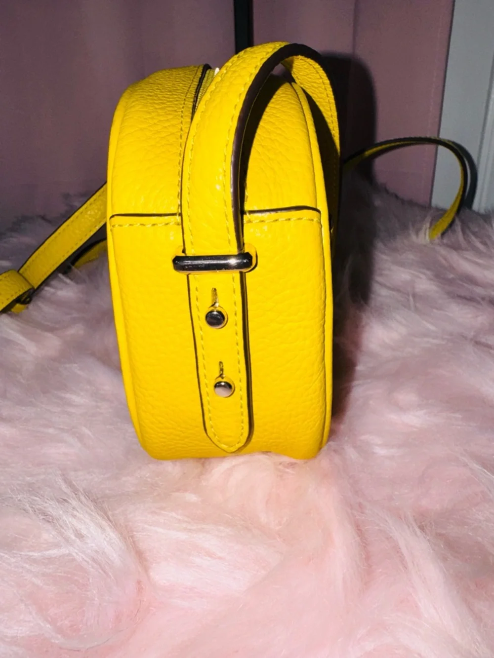 kate spade Yellow Pebbled Leather Crossbody Bag